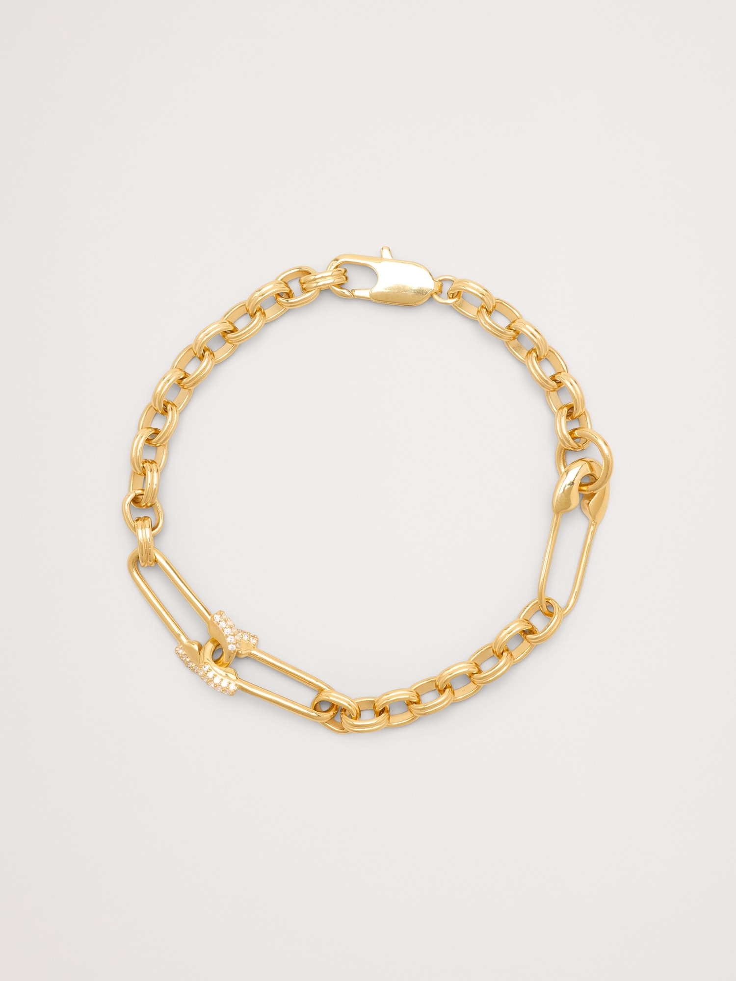 BRACELET À ÉPINGLES DE SÛRETÉ AVEC PIERRES DU RHIN