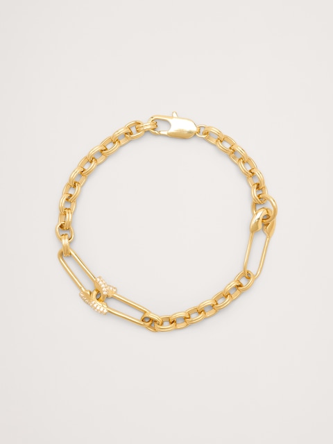 BRACELET À ÉPINGLES DE SÛRETÉ AVEC PIERRES DU RHIN