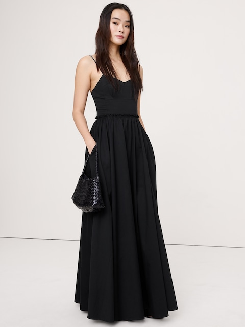 ROBE LONGUE CORSET EN COTON DOUX