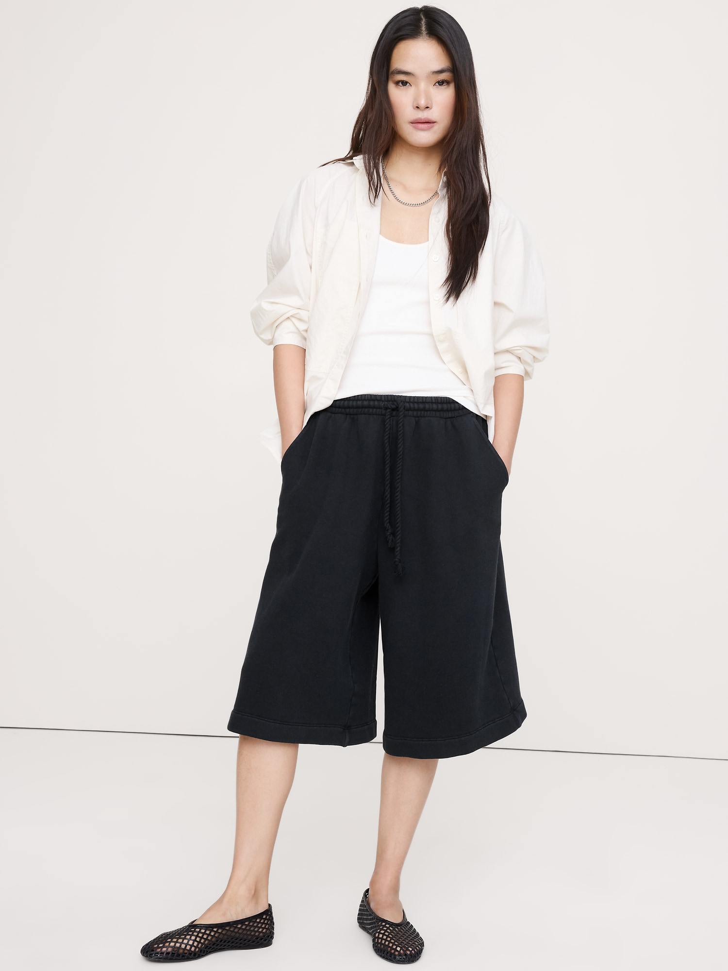 BERMUDA EN MOLLETON BOUCLETTE