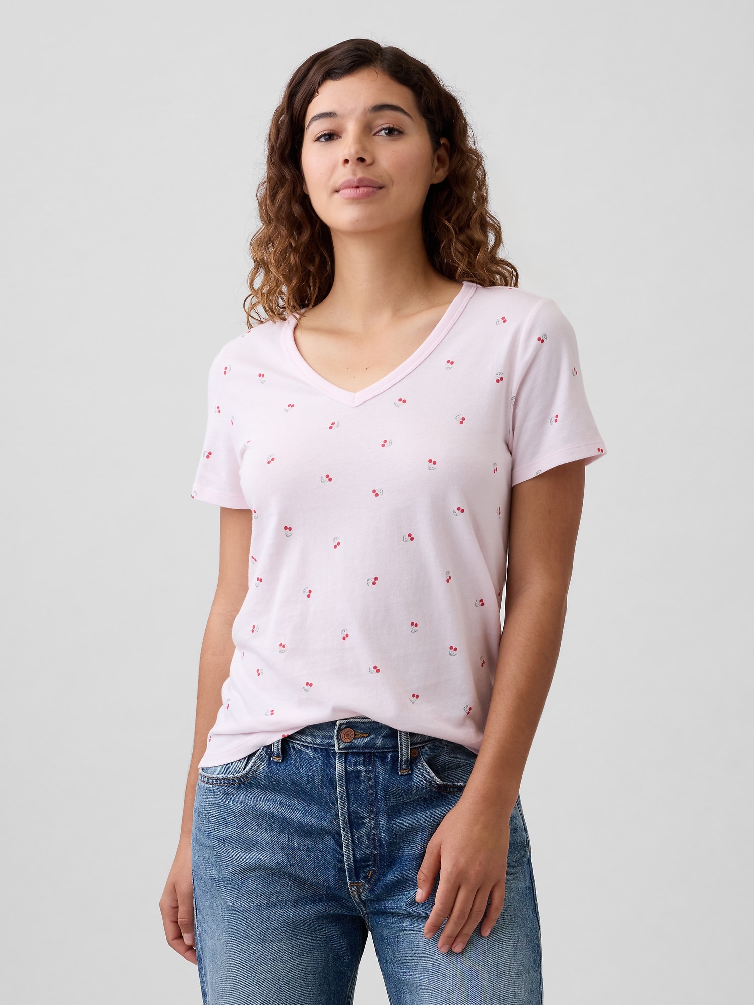 Favorite Print V-Neck T-Shirt
