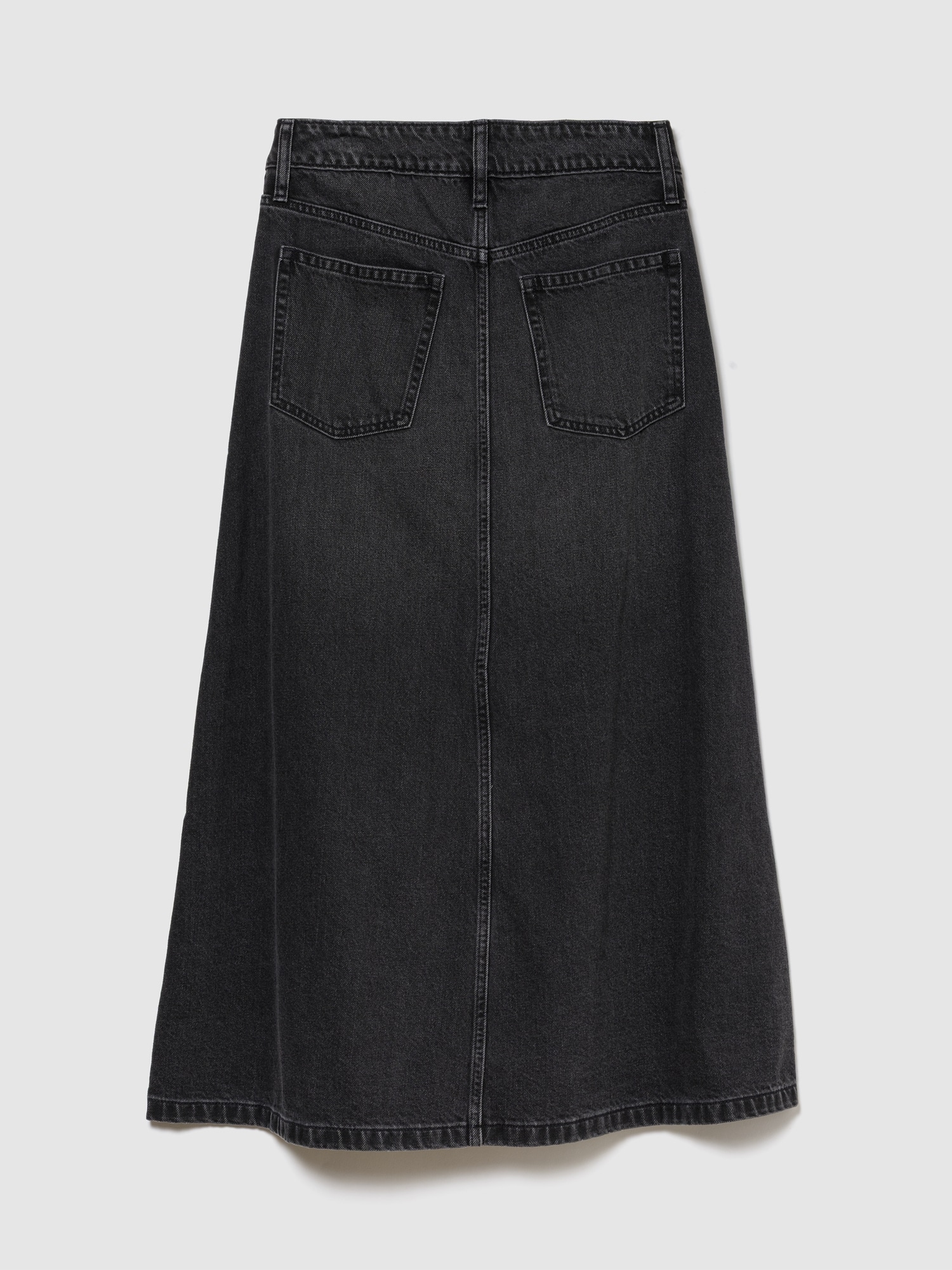 ウォッシュウェル ミディ丈デニムスカート-1