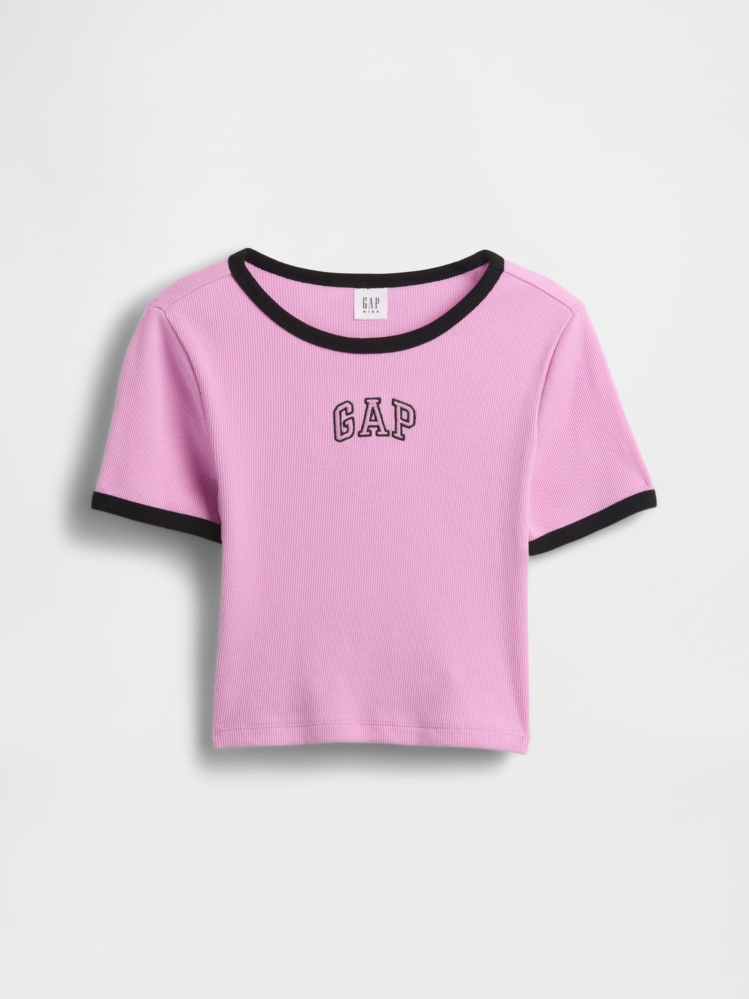 GAPロゴ リブ リンガーTシャツ (キッズ)-1