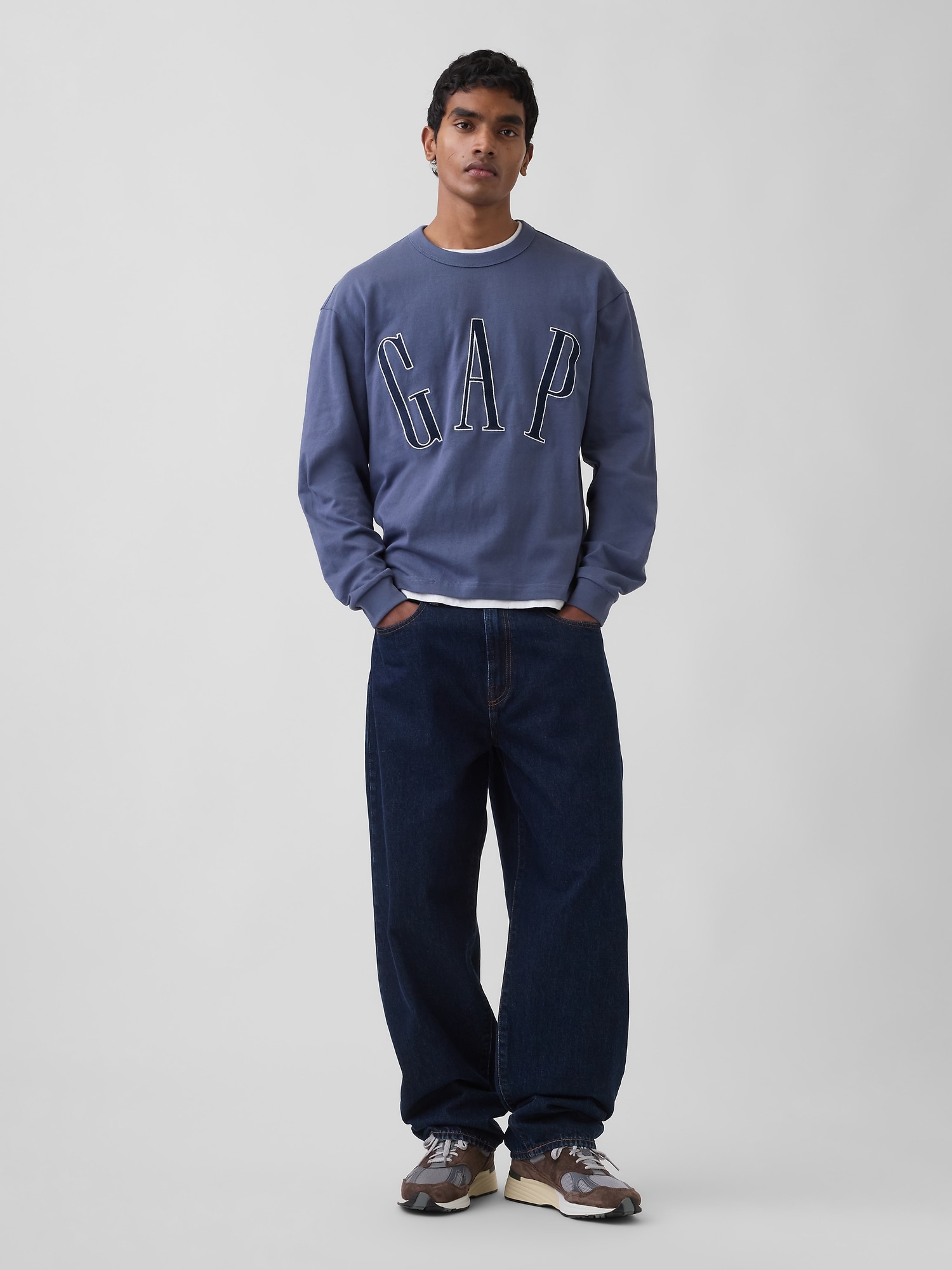 オーバーサイズ GAPロゴ クロップドTシャツ-1