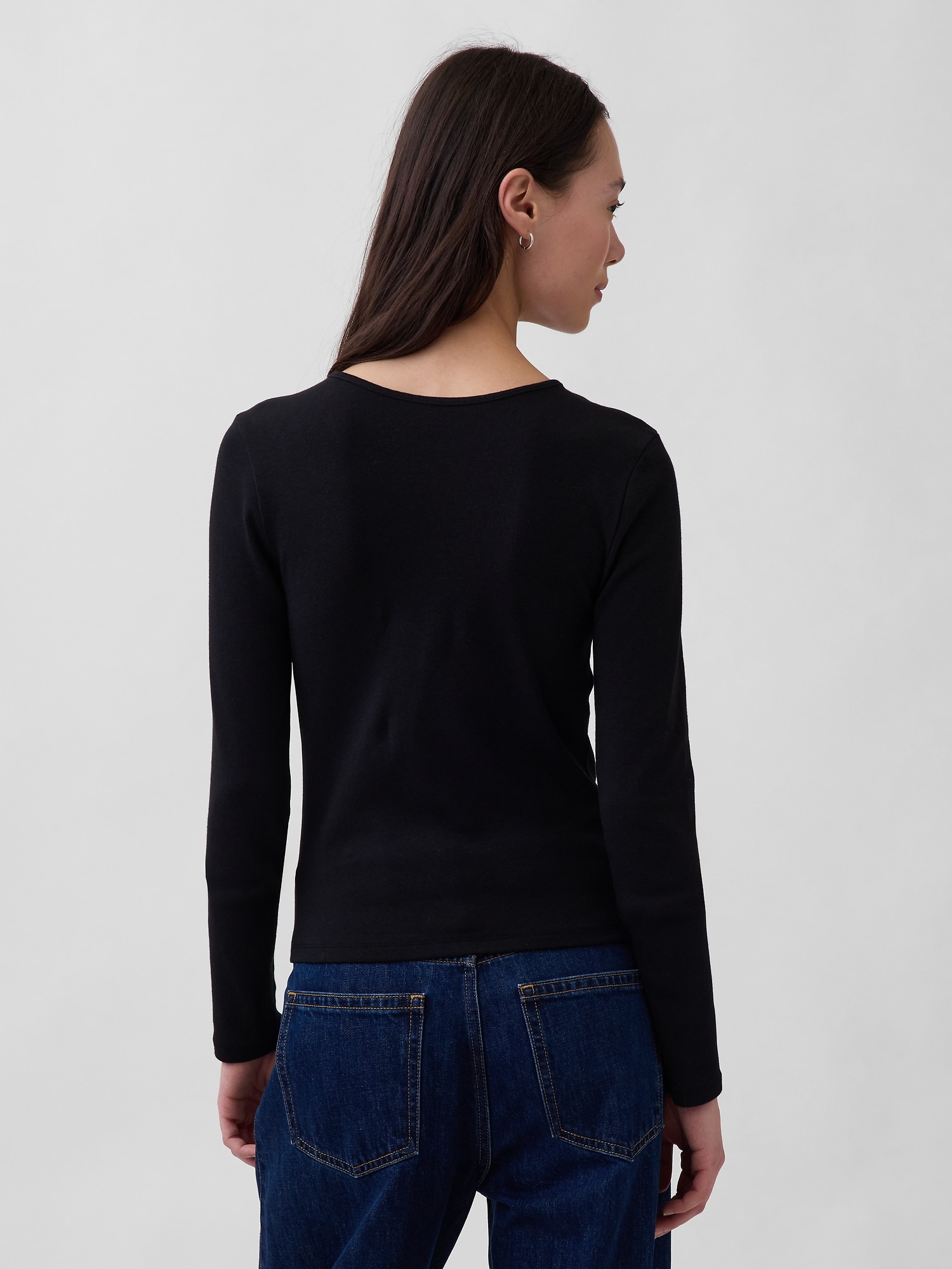 モダン カットアウトTシャツ-2