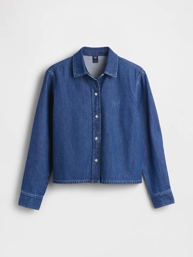 ウルトラソフトデニム GAPロゴシャツ-4