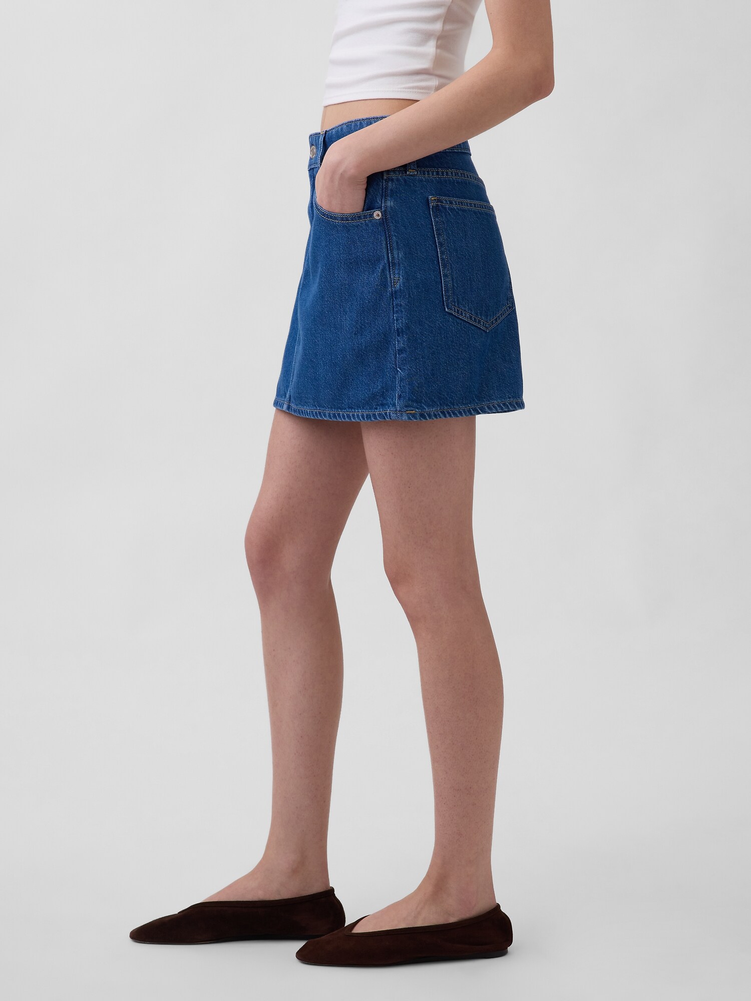 ウルトラソフトデニム ミニスカート-3