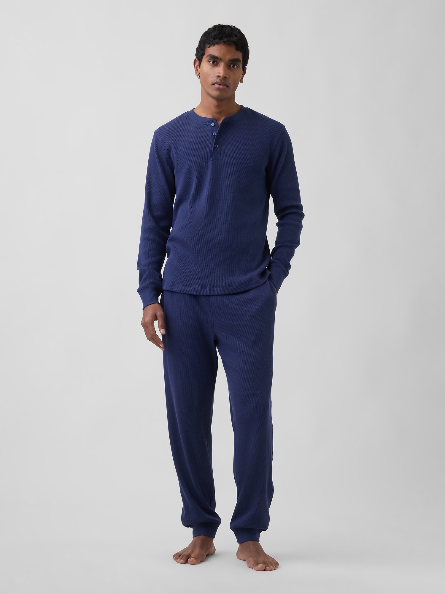 Waffle Henley PJ Set