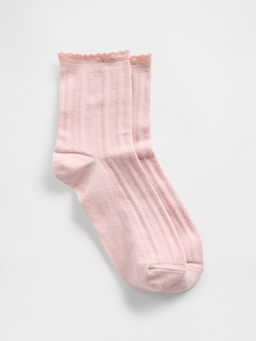 ポインテール ハーフ クルーソックス