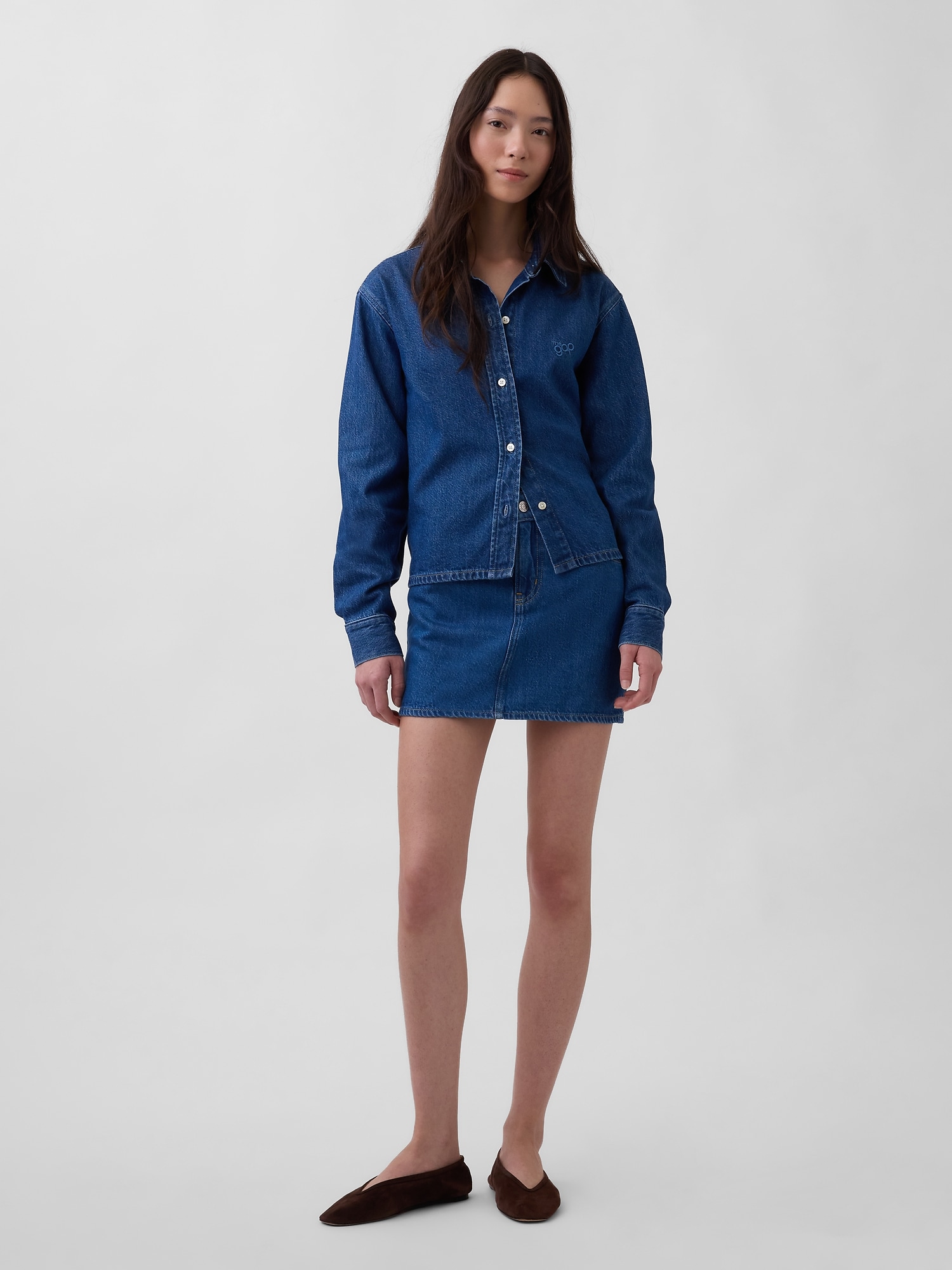 ウルトラソフトデニム ミニスカート-0