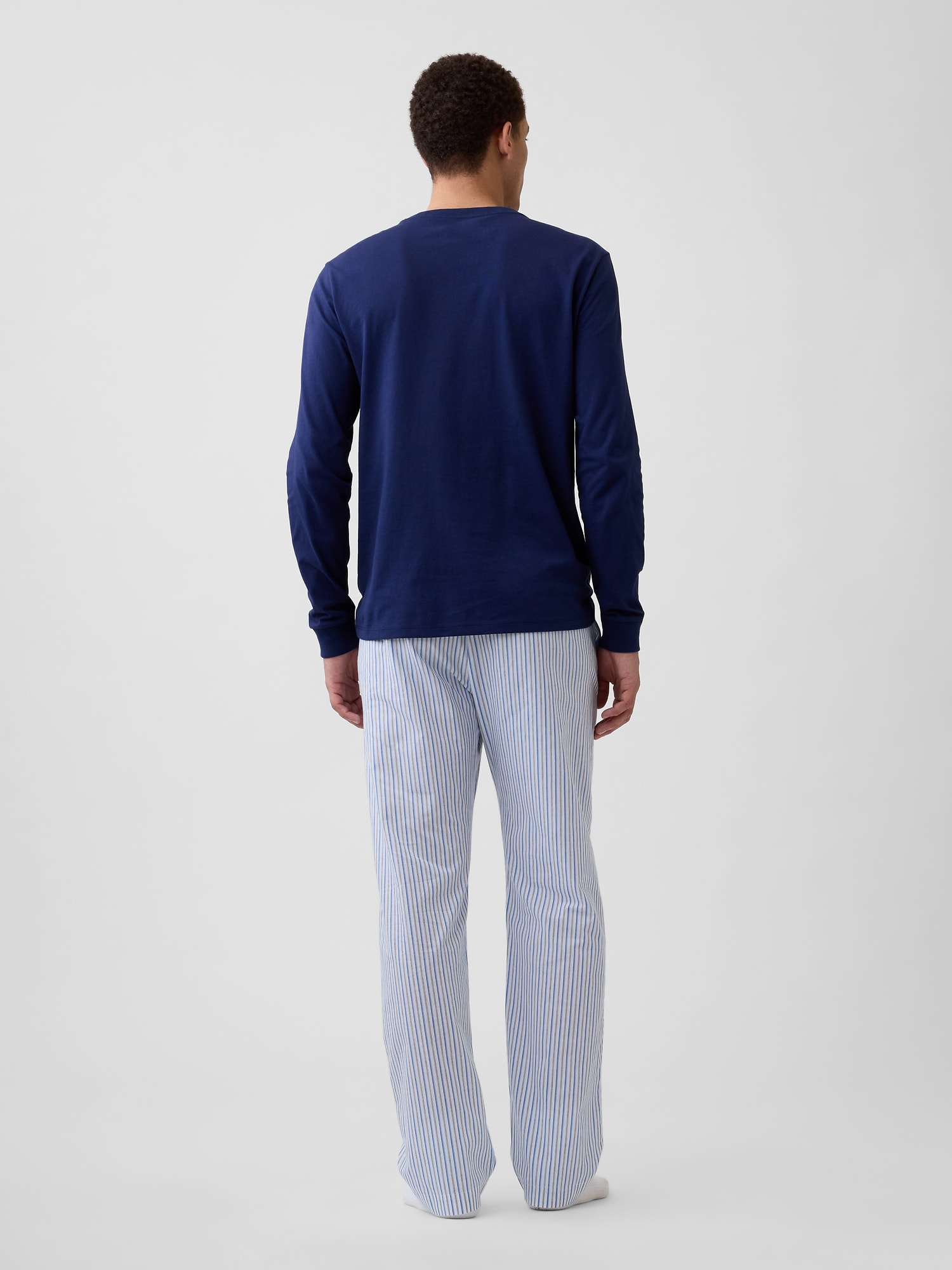 リラックスフィット ポプリン パジャマ パンツ-1