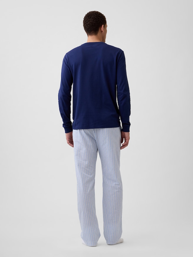 リラックスフィット ポプリン パジャマ パンツ-1