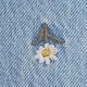 ハイライズ 刺しゅう ワイドデニム (キッズ)
