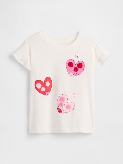 babyGap ラッフルフリル 3DグラフィックTシャツ