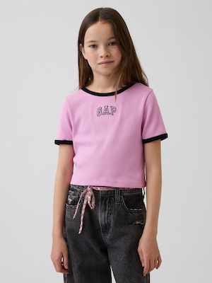 GAPロゴ リブ リンガーTシャツ (キッズ)