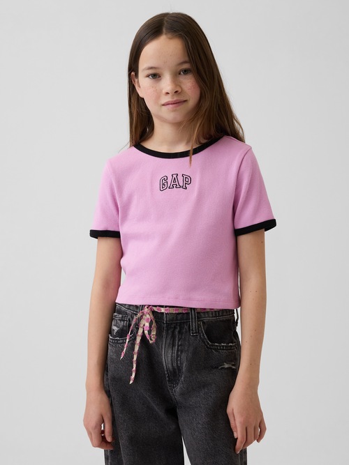 GAPロゴ リブ リンガーTシャツ (キッズ)