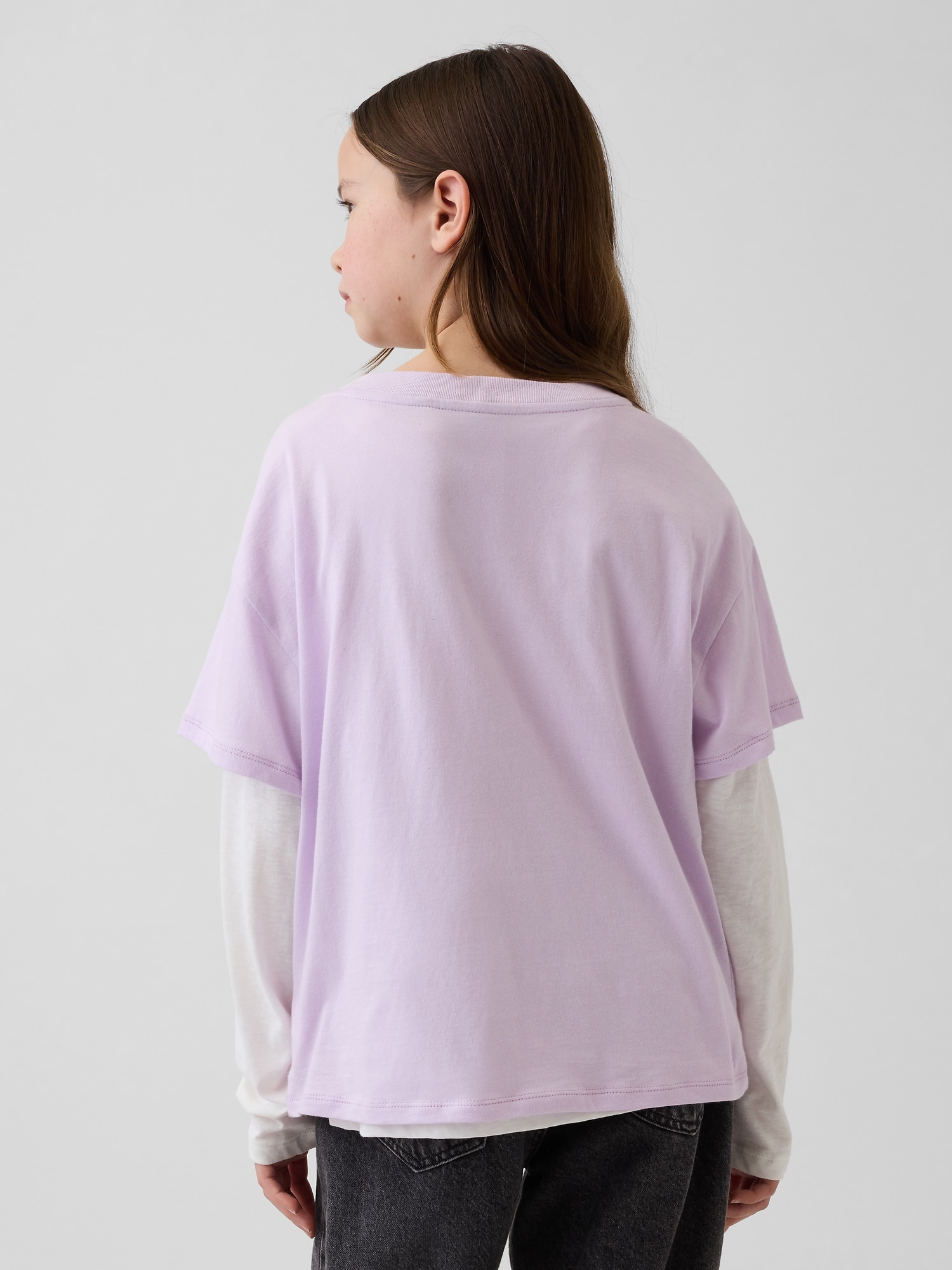 GapKids &times; ディズニー オーバーサイズ フリッピー変身スパンコール グラフィックTシャツ-2