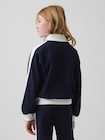 GapFit テック リラックスフィット GAPアスレチックロゴ ジップアップジャケット (キッズ)-2