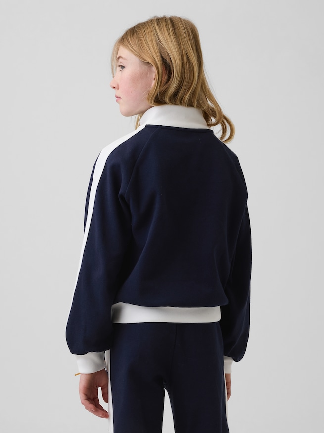 GapFit テック リラックスフィット GAPアスレチックロゴ ジップアップジャケット (キッズ)-2