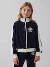 GapFit テック リラックスフィット GAPアスレチックロゴ ジップアップジャケット (キッズ)-0