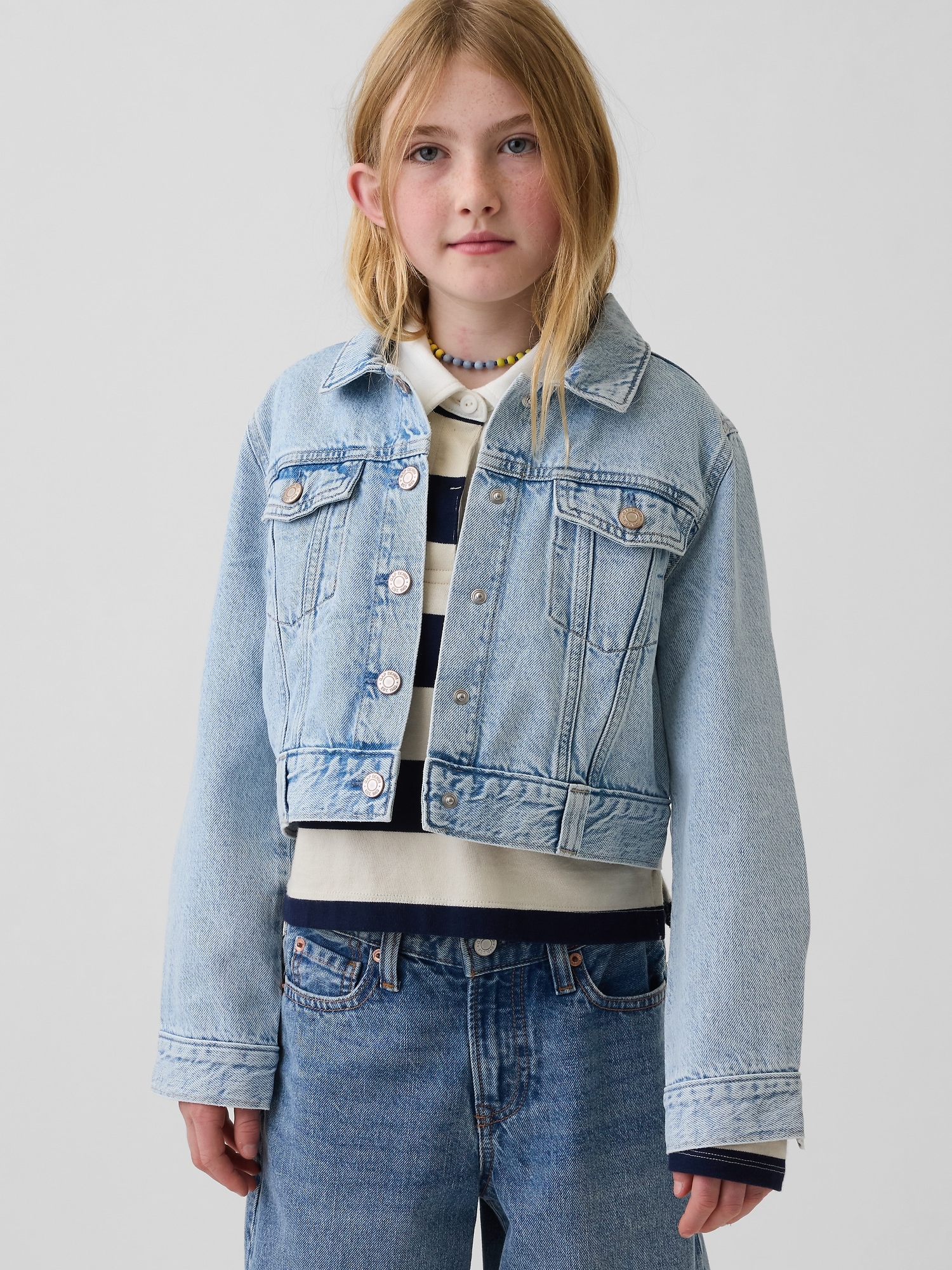 Kids Denim Crop Jacket