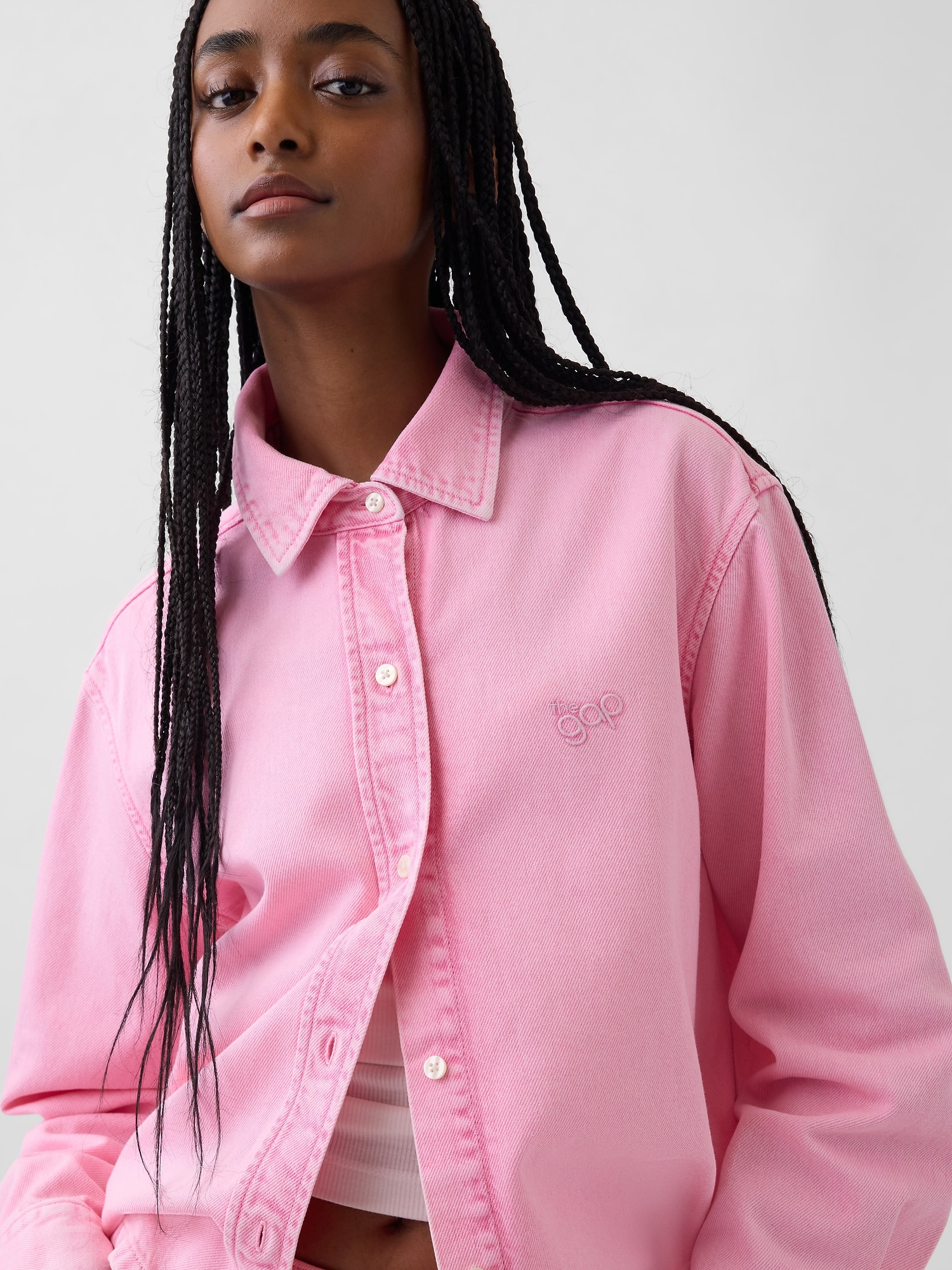 ウルトラソフトデニム GAPロゴシャツ-2