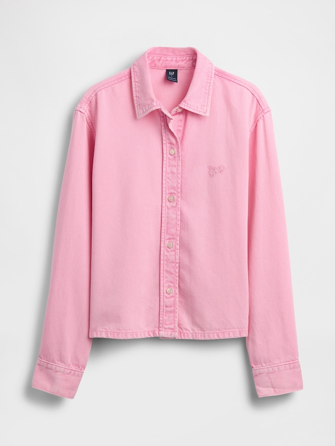 ウルトラソフトデニム GAPロゴシャツ-4