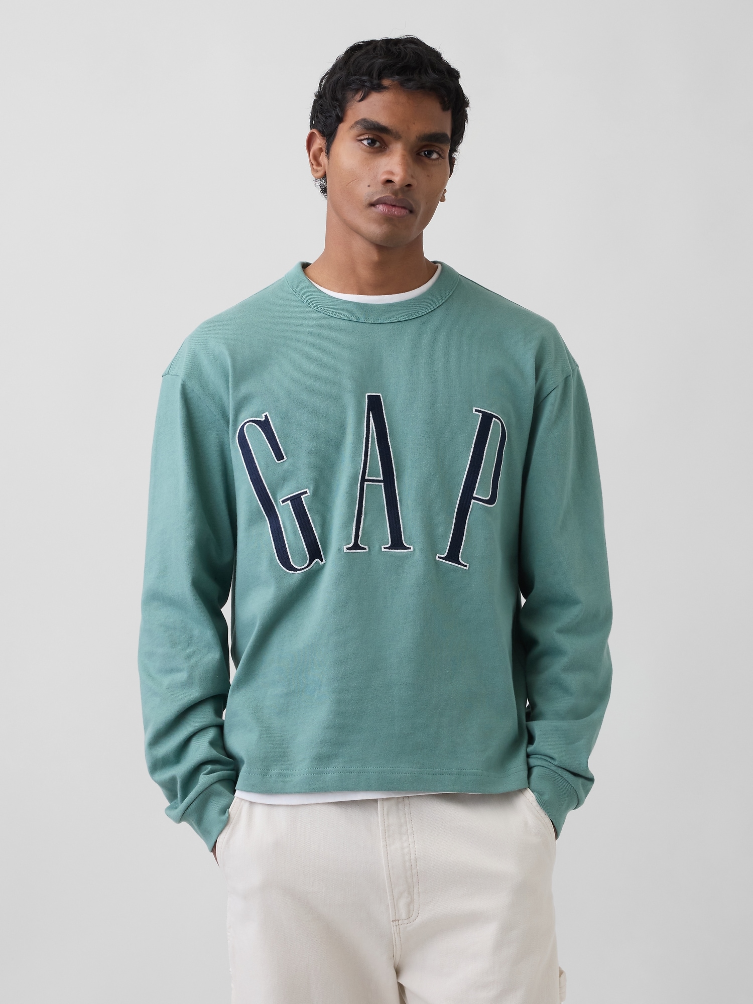 オーバーサイズ GAPロゴ クロップドTシャツ-0