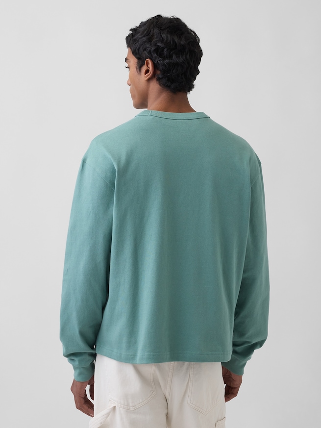 オーバーサイズ GAPロゴ クロップドTシャツ-2