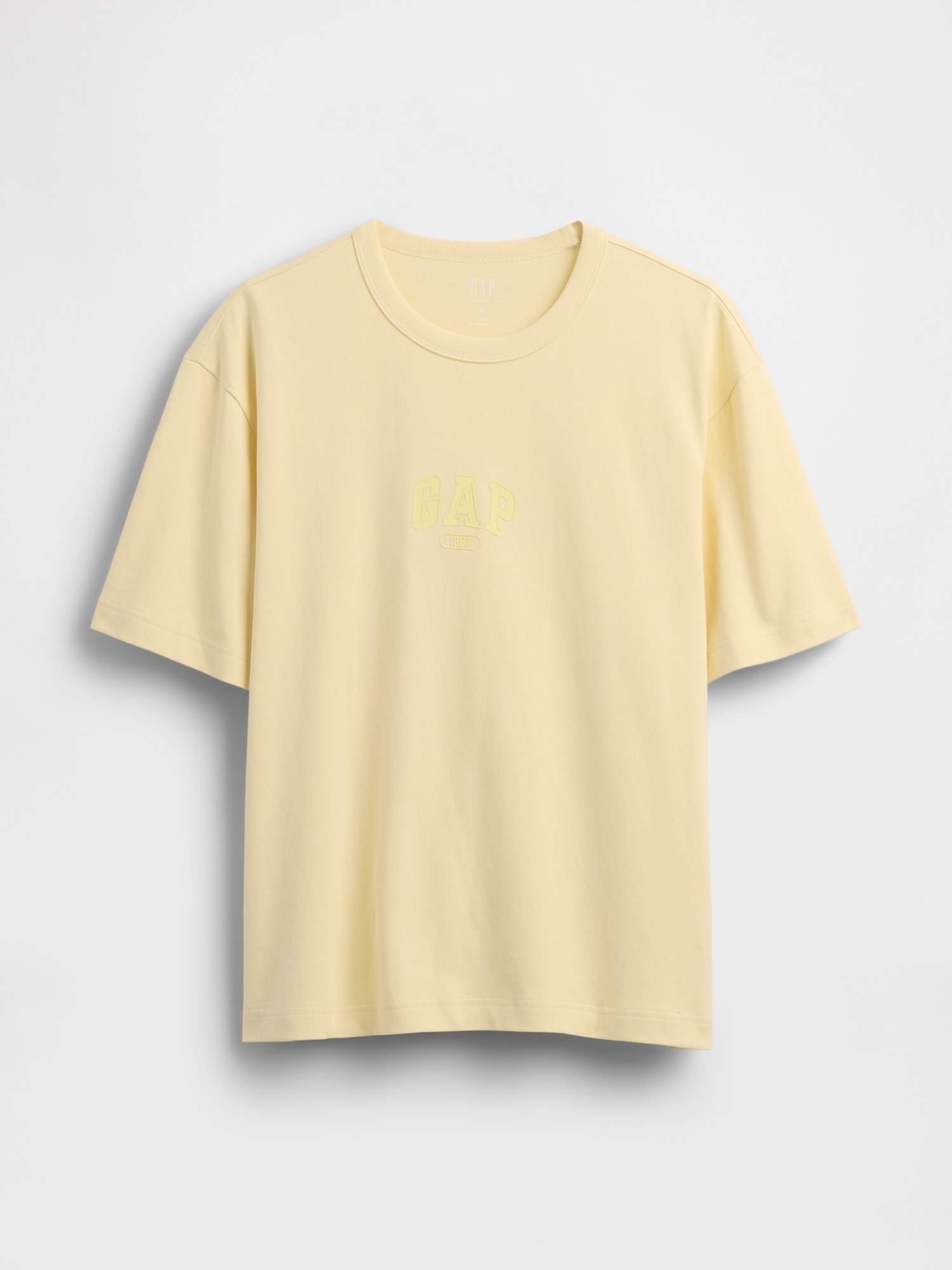 ヘビーウェイト リラックスフィット GAP1969ロゴ クロップドTシャツ-4