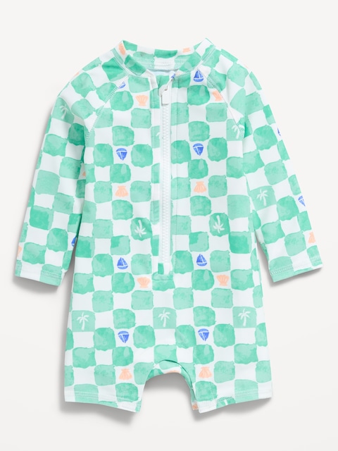 Printed Swim Rashguard Bodysuit for Baby