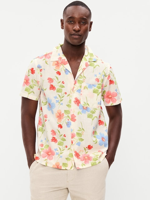 CHEMISE DE VACANCES À MANCHES COURTES À MOTIF