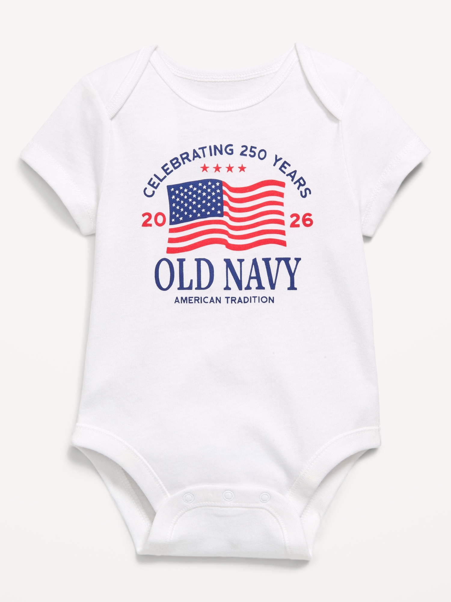 Short-Sleeve Unisex Logo-Graphic Bodysuit for Baby