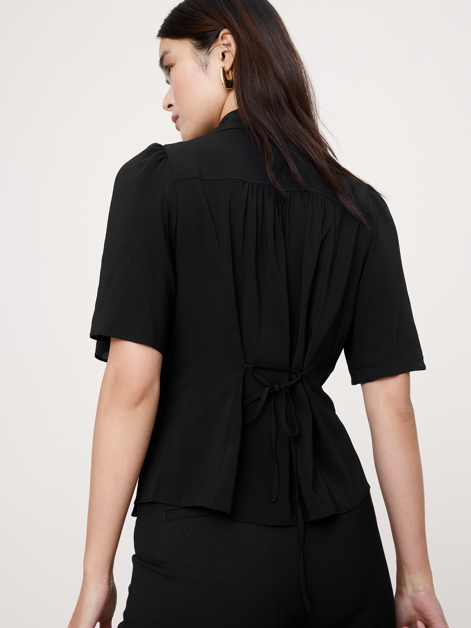 Georgette Tie-Back Blouse