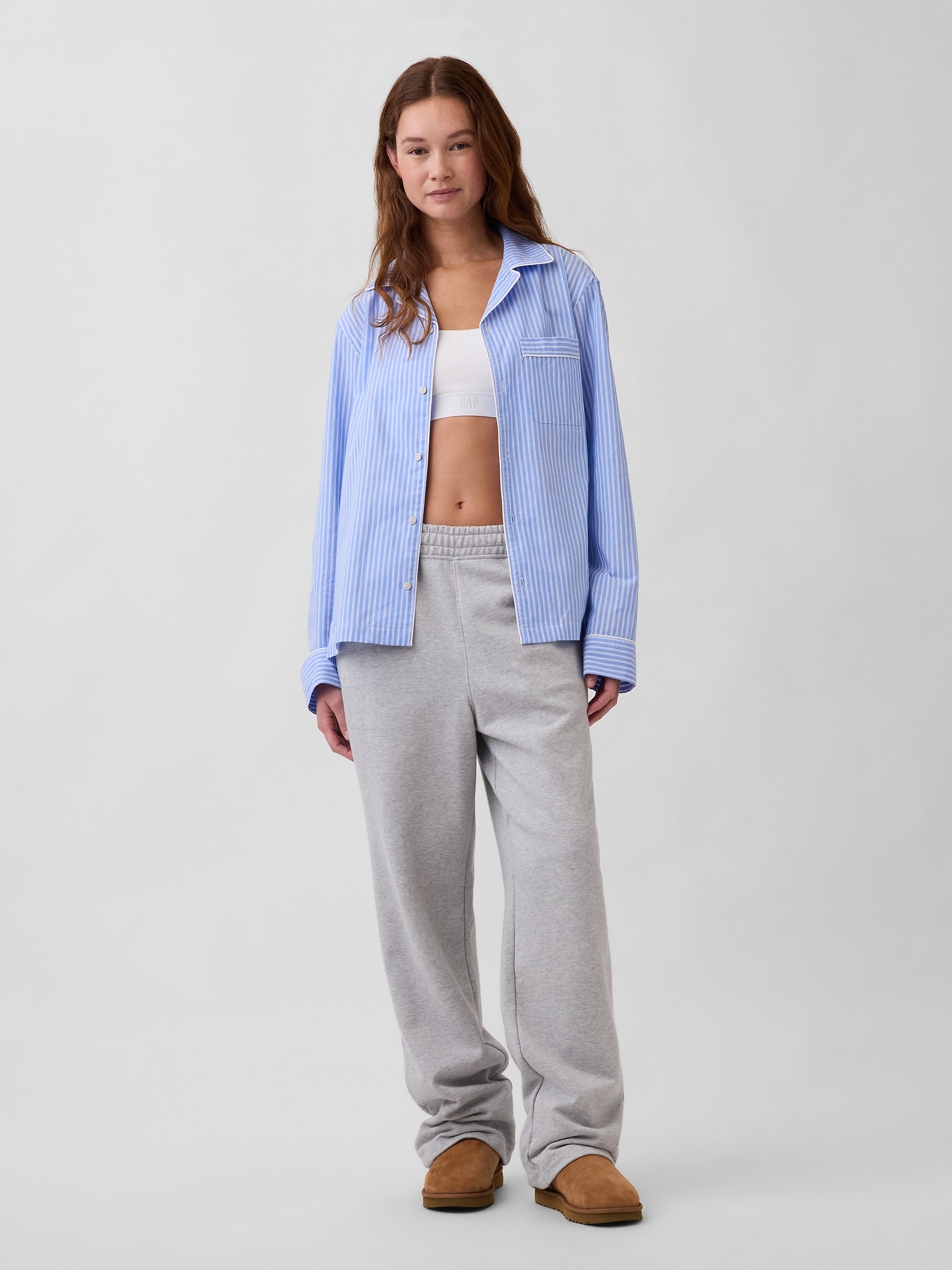 ポプリン パジャマシャツ-1