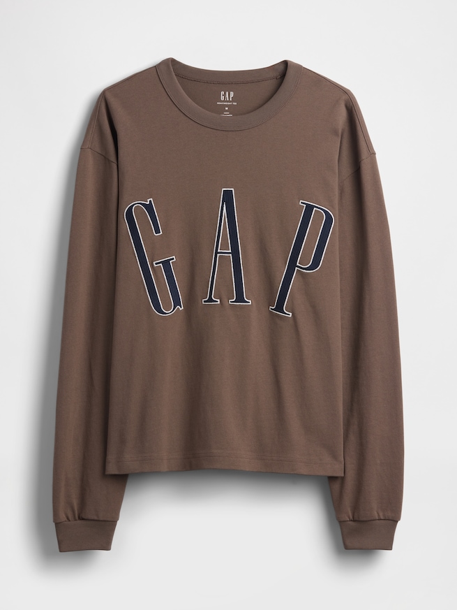 オーバーサイズ GAPロゴ クロップドTシャツ-4