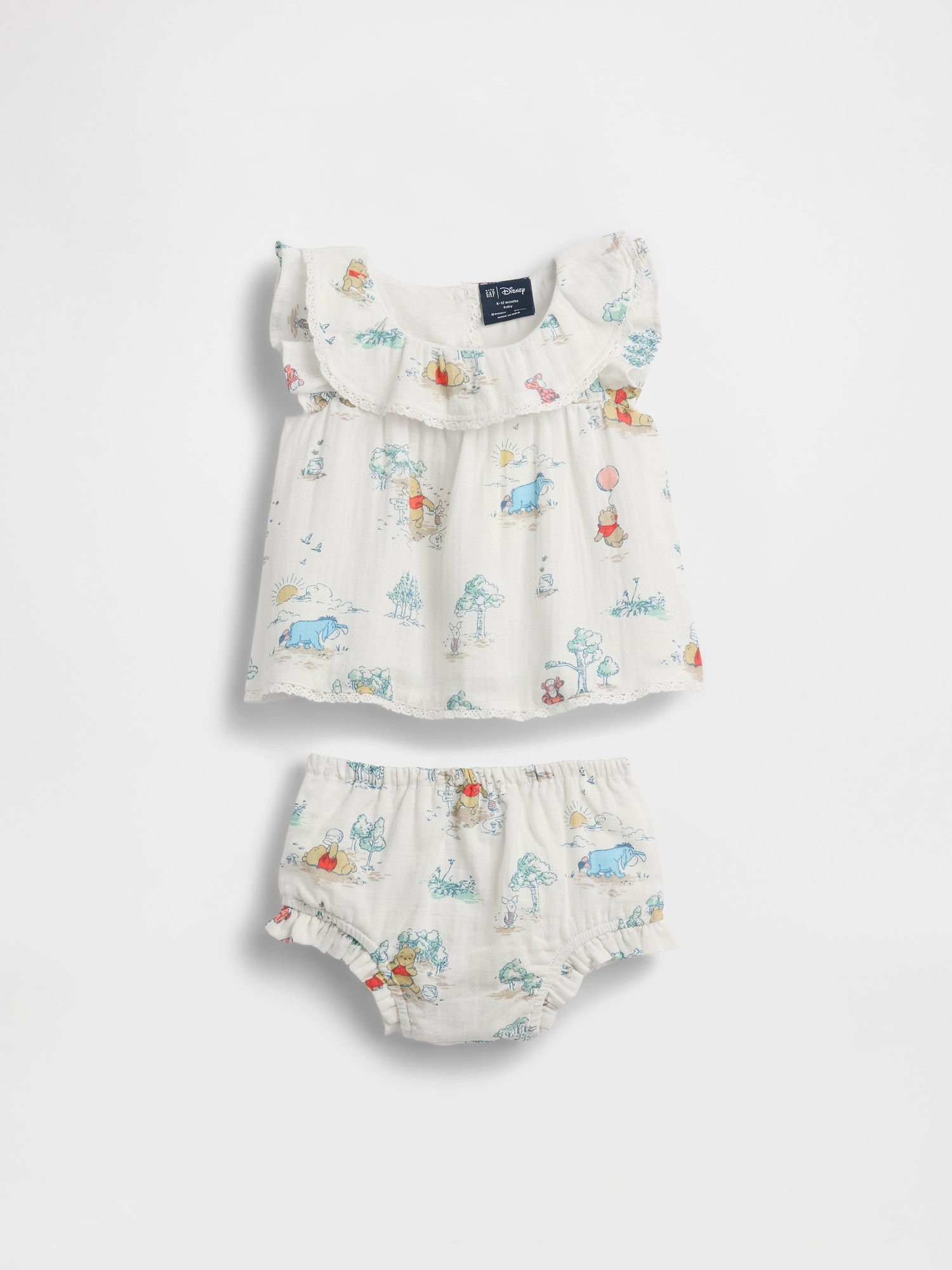 ENSEMBLE EN GAZE DE COTON WINNIE L'OURSON POUR BÉBÉ