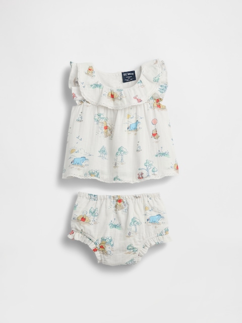 Baby Winnie The Pooh Cotton Gauze Outfit Set