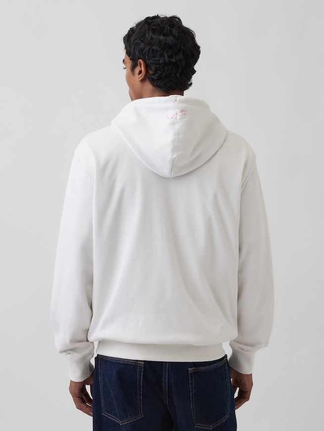 ヴィンテージソフト フレンチテリー SAKURA GAPロゴ ジップアップパーカー-2