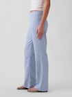 ローライズ リネンブレンド フレアパンツ-2