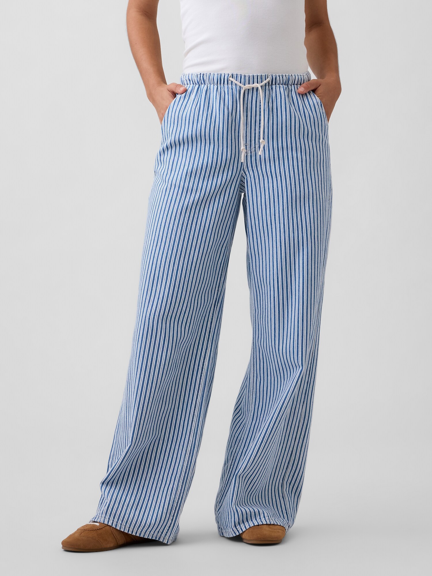 ミッドライズ プルオン スーパーライト ワイドデニム-2