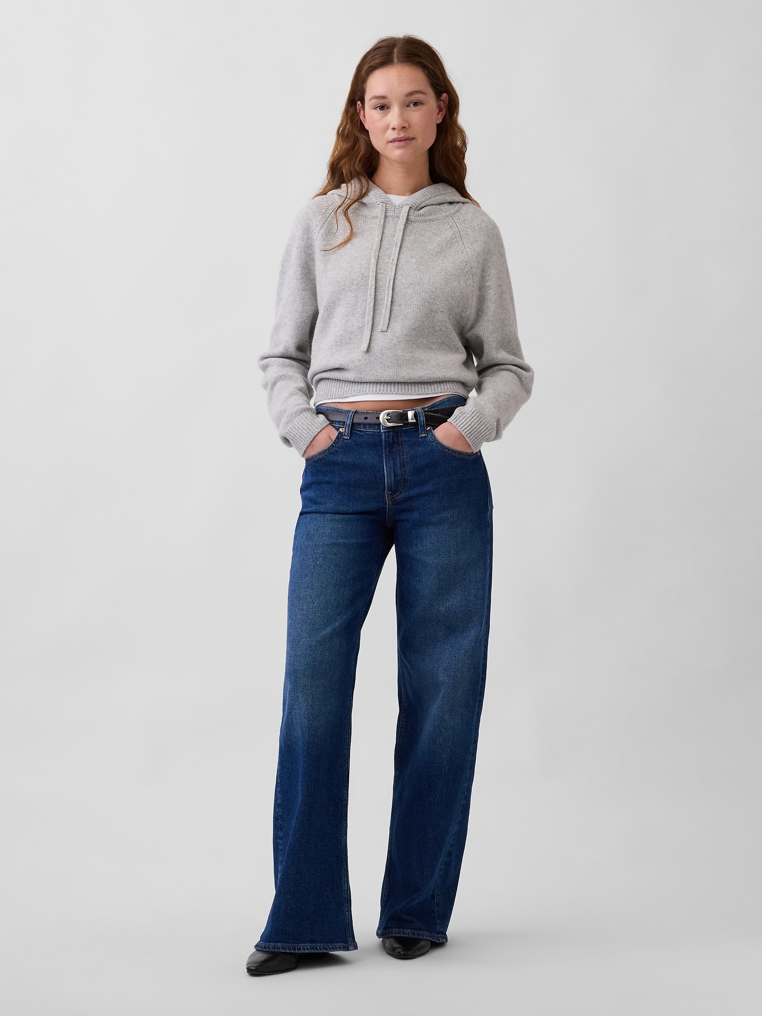 Mid Rise Stride Wide-Leg Jeans