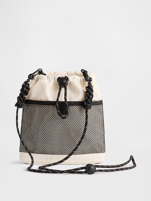 メッシュ ポケット ショルダーバッグ 小