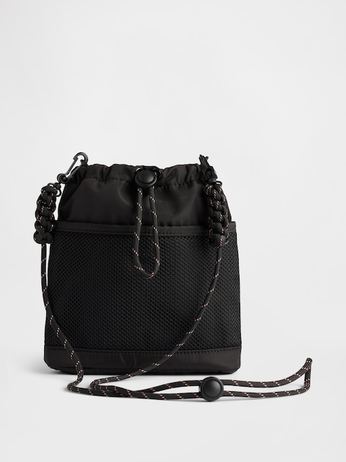 メッシュ ポケット ショルダーバッグ 小