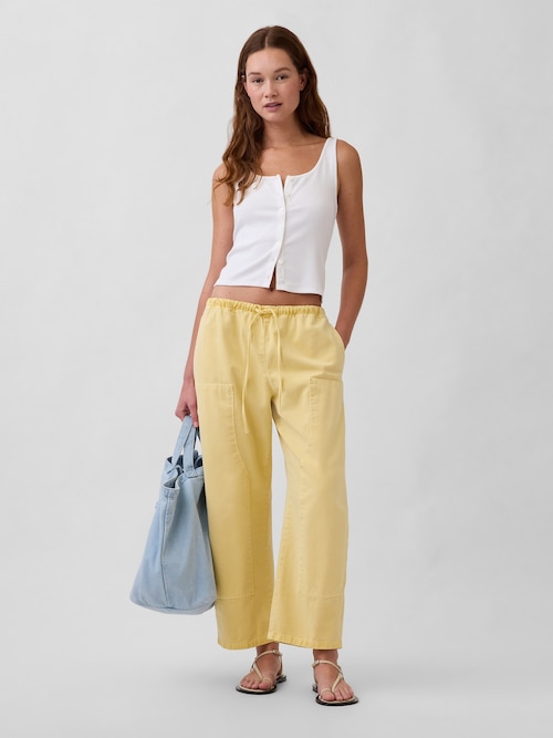 イージーウエスト ダブルニー バレルパンツ