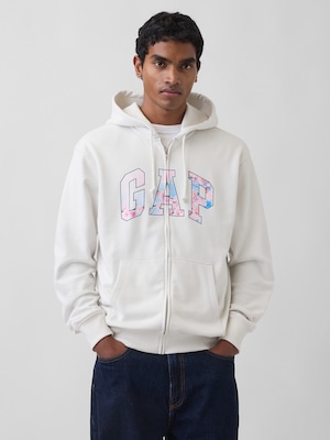 ヴィンテージソフト フレンチテリー SAKURA GAPロゴ ジップアップパーカー