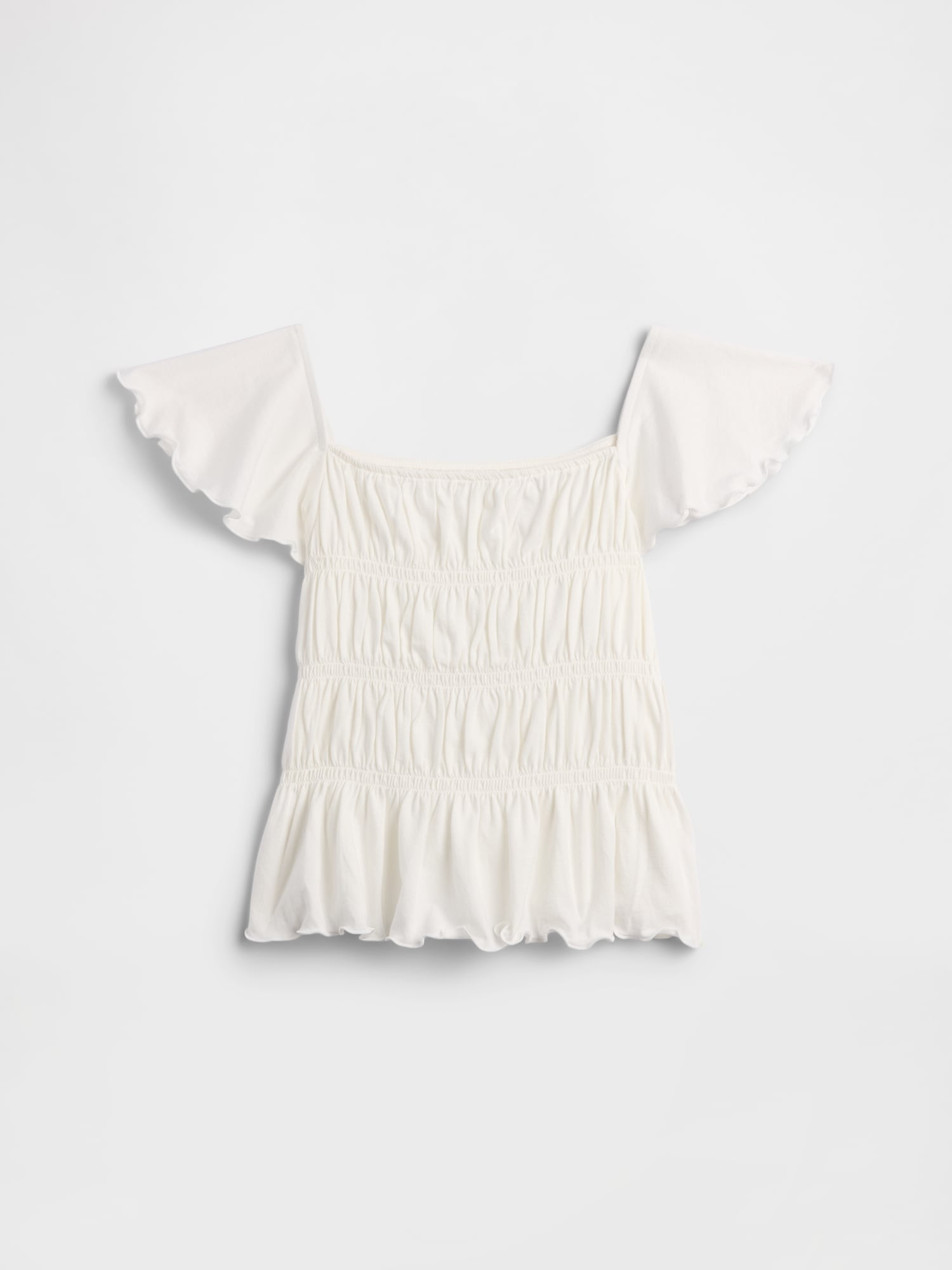 Kids Smocked Flutter Sleeve Top