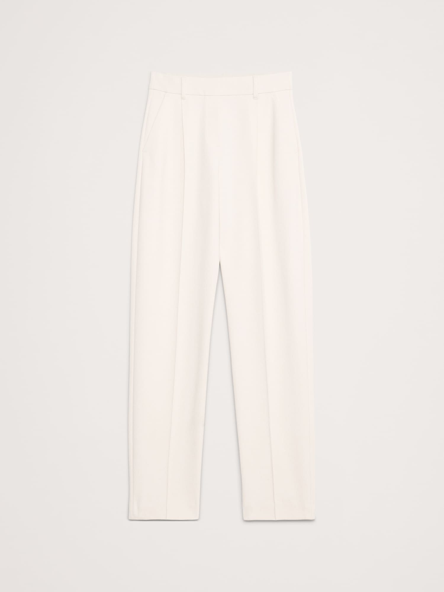 ハイライズ テーパード ドレーピー ポンチ プルオン パンツ-4