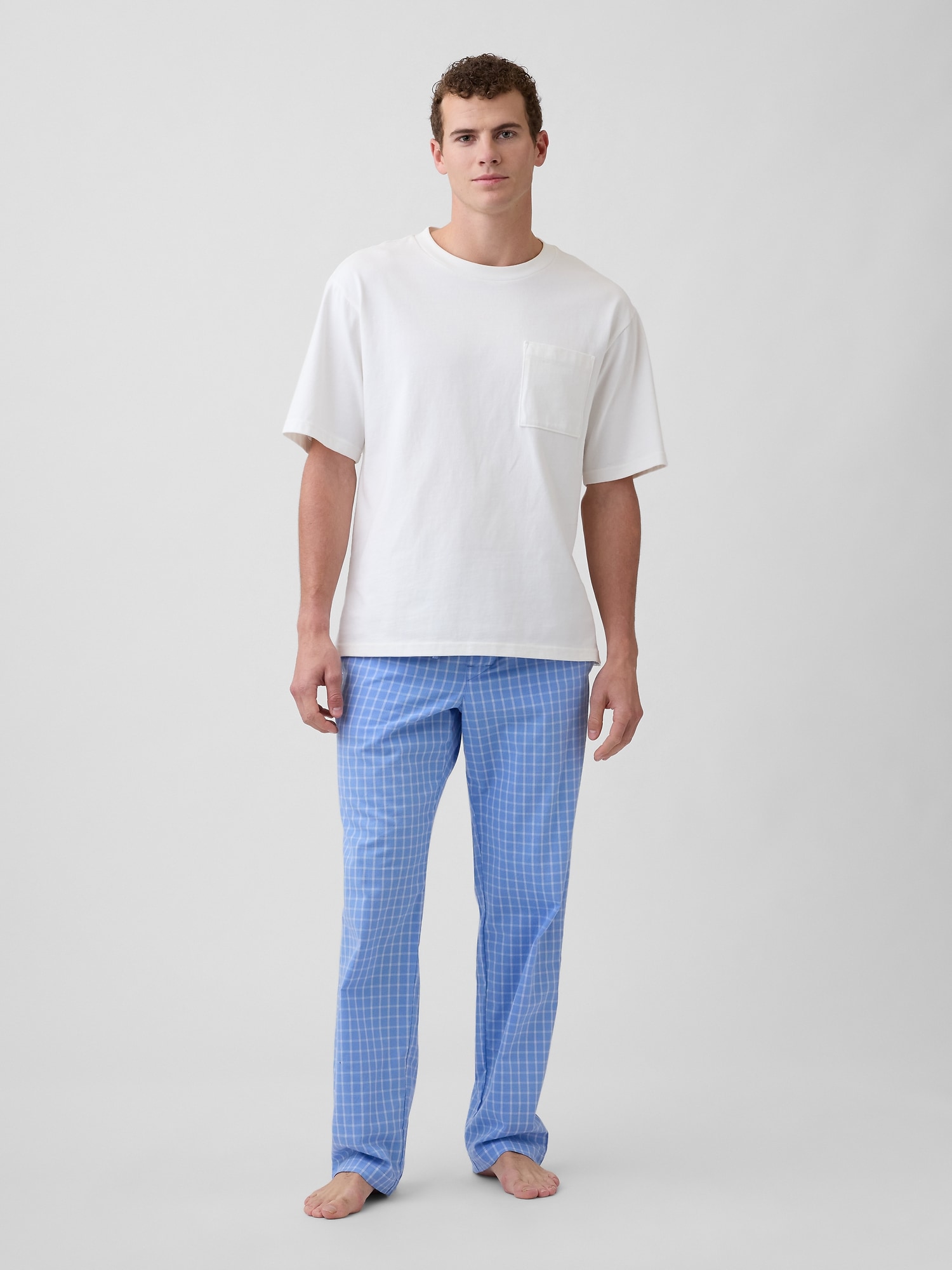 Relaxed Poplin PJ Pants