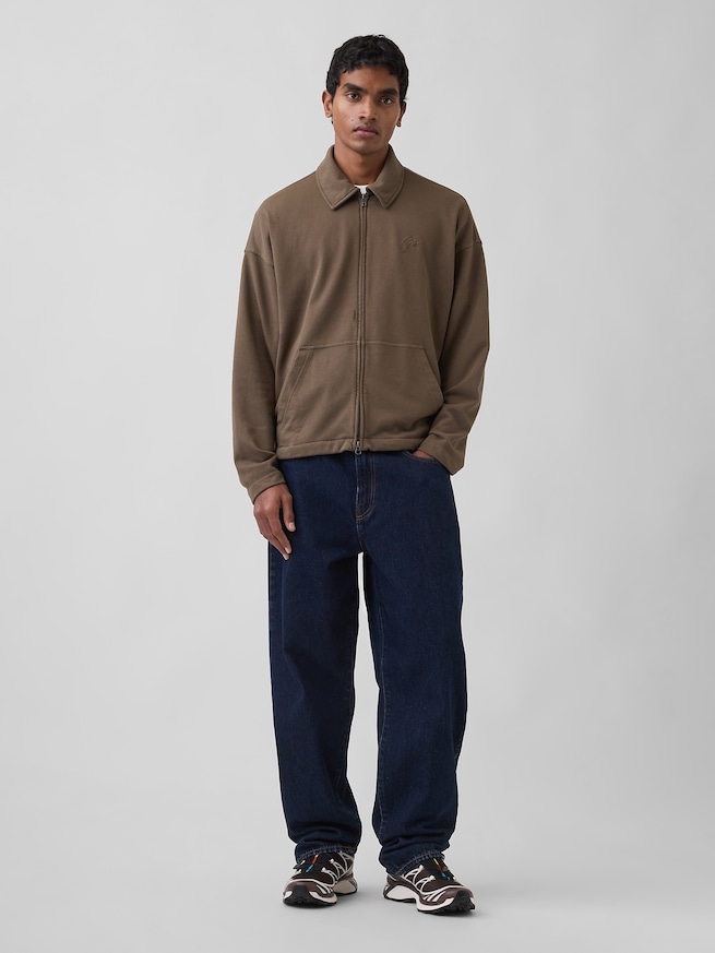 ヴィンテージソフト フレンチテリー ロゴオーバーサイズジャケット-1